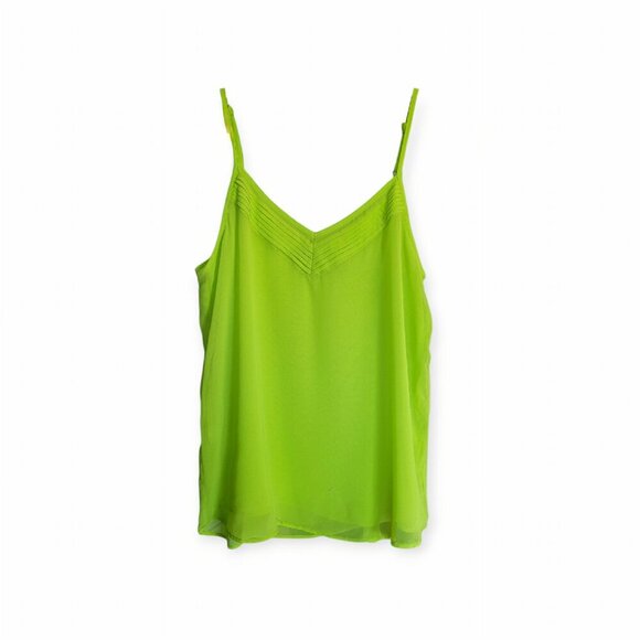 1State Lime Green Chiffon Sleeveless Tank NWT Size S - Picture 2 of 9